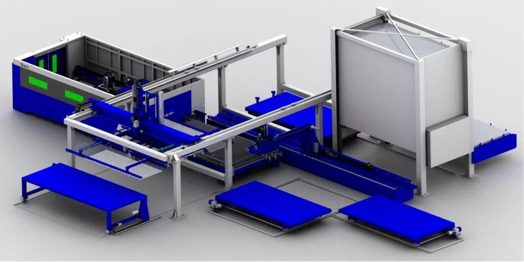 全自動激光加工柔性單元在汽車板行業的應用