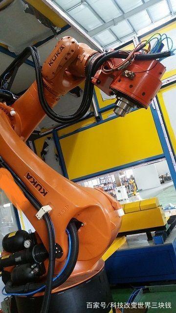 機器人銑刀切割加工(汽車內飾塑料)機械手去毛刺拋光銑削電主軸